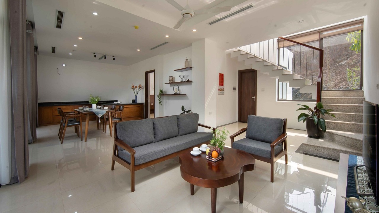 Phòng khách và nội thất tại các căn biệt thự 
